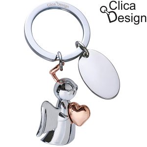 מחזיק מפתחות מתכת מלאך מבית Clica Design