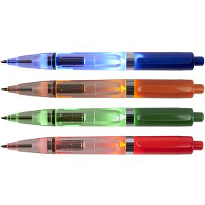 "אולטרא" – עט פלסטיק פנס שקוף