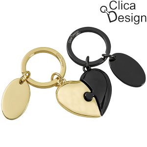 מחזיק מפתחות מתכת פאזל לבבות מבית Clica Design