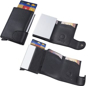 ארנק בטיחות מעור נפה NFC+ RFID שולף כרטיסי אשראי מבית המותג גבעוני